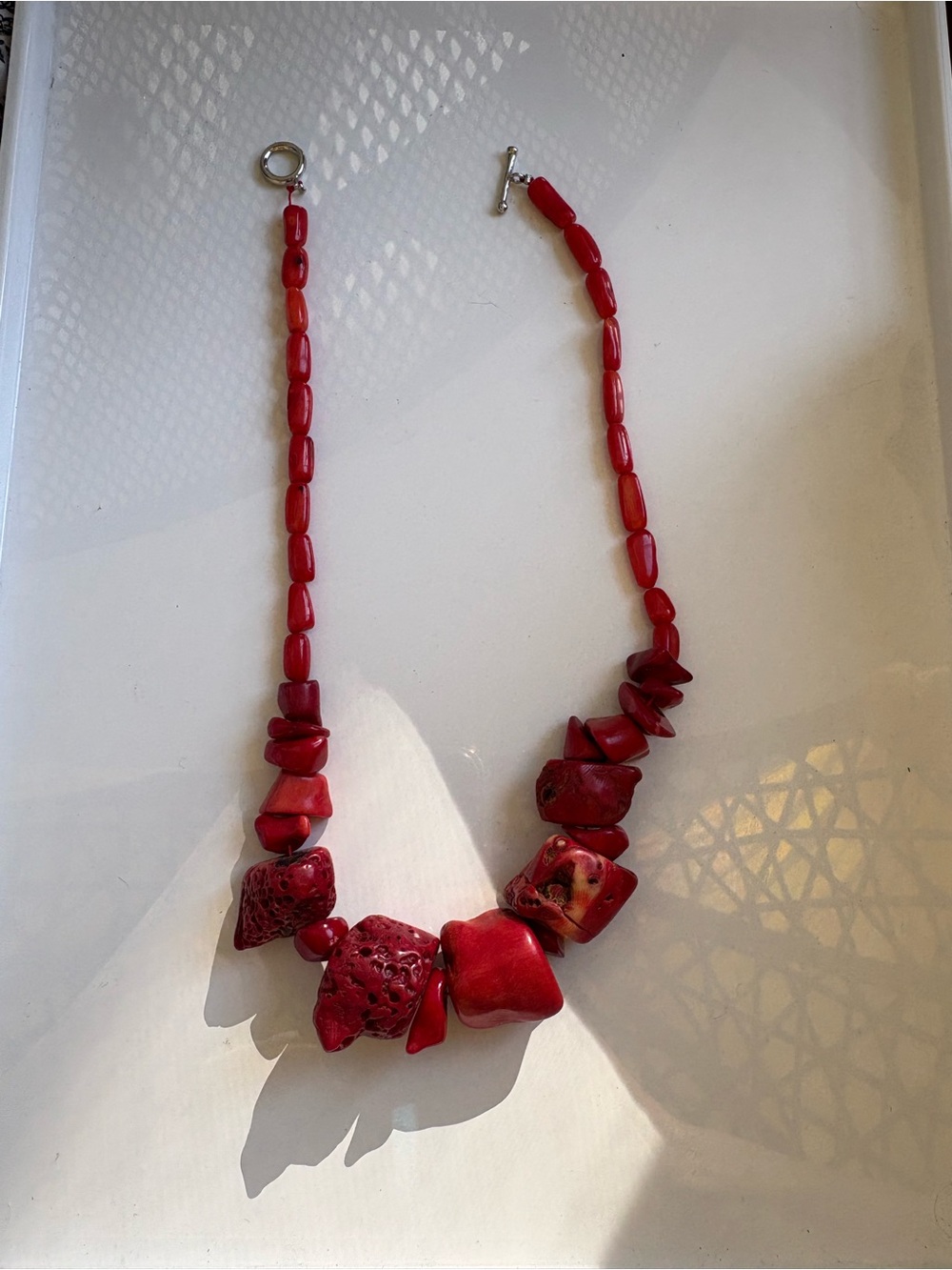 Red Coral Statement Necklace - Women Jewelry